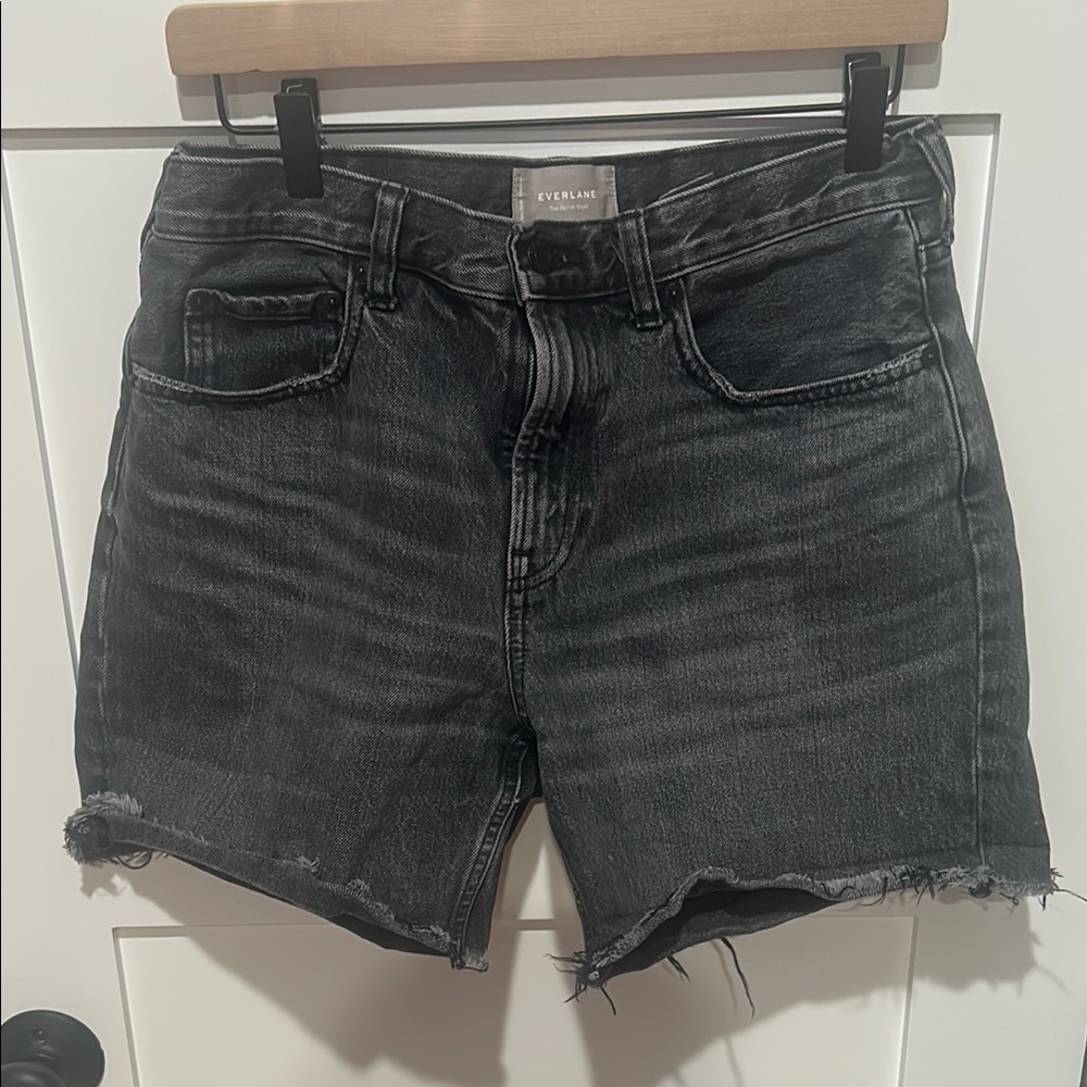 Everlane Women's Black Denim Shorts size 28 100% cotton